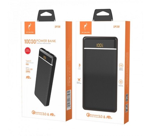 Універсальна мобільна батарея SkyDolphin SP28 PD+QC3.0 10000mAh Black (PB-000090)