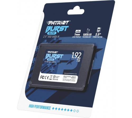 Накопичувач SSD 1.92TB Patriot Burst Elite 2.5" SATAIII TLC (PBE192TS25SSDR)