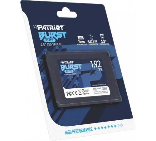 Накопичувач SSD 1.92TB Patriot Burst Elite 2.5" SATAIII TLC (PBE192TS25SSDR)