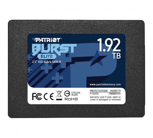 Накопичувач SSD 1.92TB Patriot Burst Elite 2.5" SATAIII TLC (PBE192TS25SSDR)