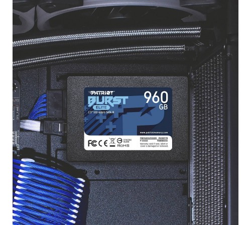Накопичувач SSD 960GB Patriot Burst Elite 2.5" SATAIII TLC (PBE960GS25SSDR)