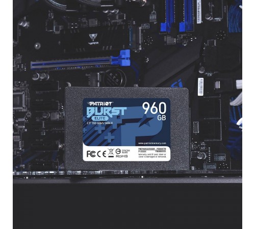 Накопичувач SSD 960GB Patriot Burst Elite 2.5" SATAIII TLC (PBE960GS25SSDR)