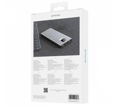 Універсальна мобільна батарея Proove Guardian 22.5W 10000mAh Gray (PBG122210004)