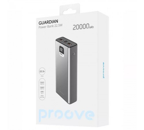 Універсальна мобільна батарея Proove Guardian 22.5W 20000mAh (PBG222210004)