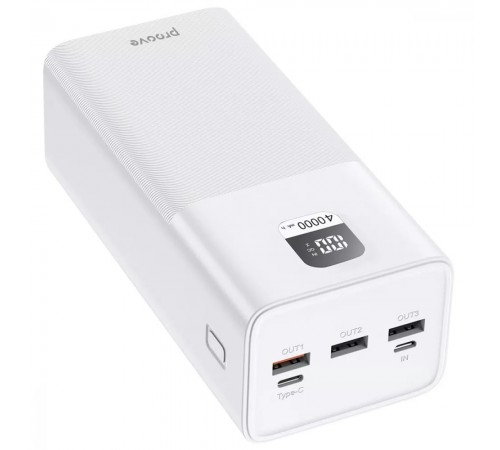 Універсальна мобільна батарея Proove Giant 100W 40000mAh White (PBGI99320002)