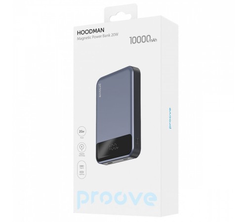 Універсальна мобільна батарея Proove Hoodman Magnetic 20W 10000mAh Black (PBH120010001)