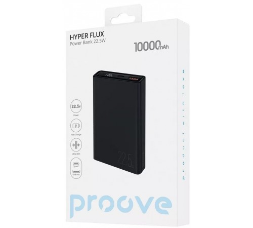 Універсальна мобільна батарея Proove Hyper Flux 22.5W 10000mAh Black (PBH120120001)