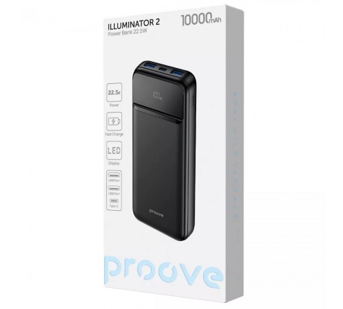 Універсальна мобільна батарея Proove Illuminator 2 22.5W 10000mAh Black (PBIP10212201)