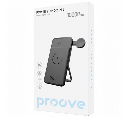 Універсальна мобільна батарея Proove Power Stand 2 in 1 20W 10000mAh Black (PBPS20030001)