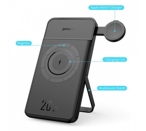 Універсальна мобільна батарея Proove Power Stand 2 in 1 20W 10000mAh Black (PBPS20030001)