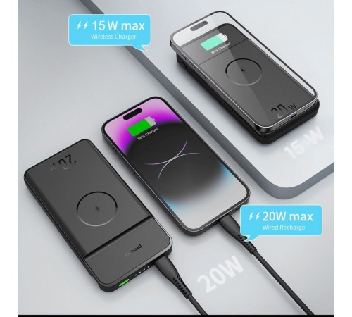 Універсальна мобільна батарея Proove Power Stand 2 in 1 20W 10000mAh Black (PBPS20030001)
