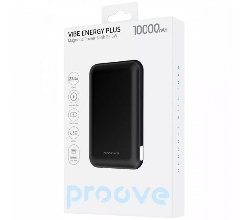 Універсальна мобільна батарея Proove Vibe Energy Plus 22.5W 10000mAh Black (PBVE15012203)