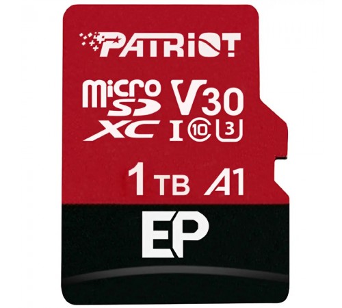 Карта пам`ятi MicroSDXC 1TB UHS-I/U3 Class 10 Patriot EP A1 R90/W80MB/s + SD-adapter (PEF1TBEP31MCX)
