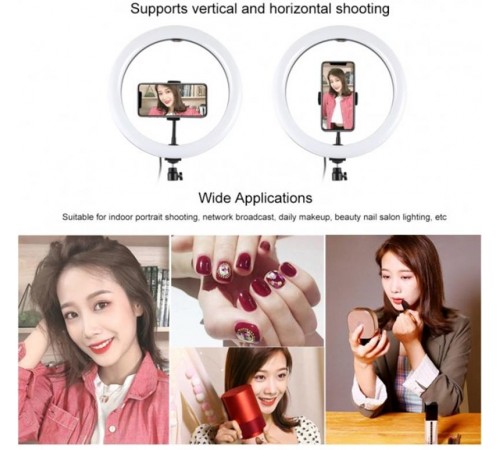 Кільцева LED-лампа Puluz PKT3061B 11.8"+ штатив 1.65 м (PKT3061B)