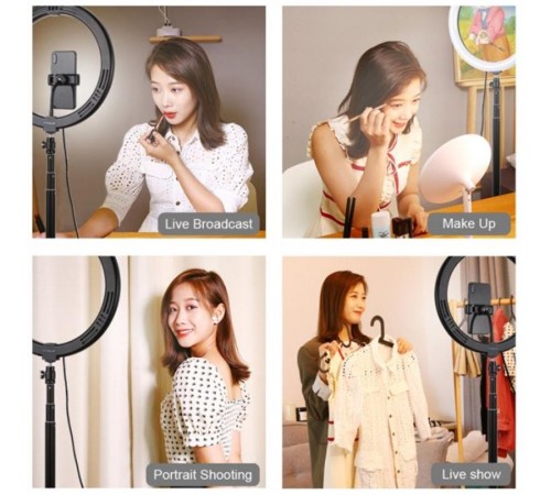 Кільцева LED-лампа Puluz PKT3061B 11.8"+ штатив 1.65 м (PKT3061B)