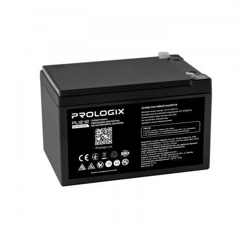 Акумуляторна батарея Prologix 12V 12AH (PL12-12) AGM