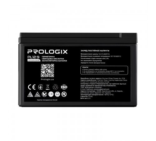 Акумуляторна батарея Prologix 12V 12AH (PL12-12) AGM