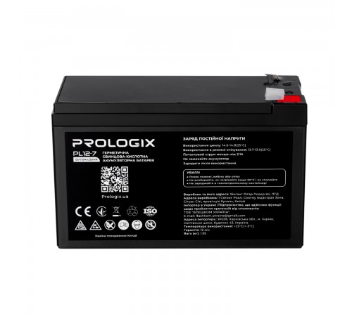 Акумуляторна батарея Prologix 12V 7AH (PL12-7) AGM Акумуляторна батарея Prologix 12V 7AH (PL12-7) AGM