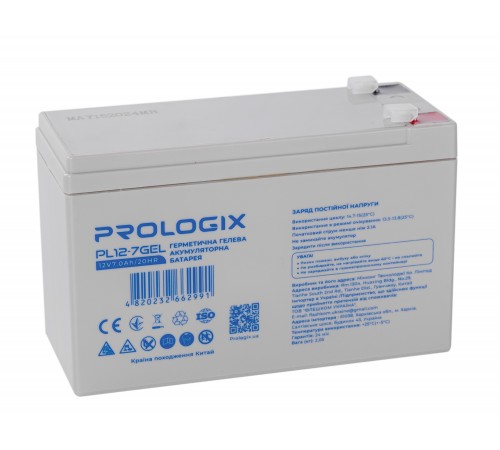 Акумуляторна батарея Prologix 12V 7AH (PL12-7GEL) GEL