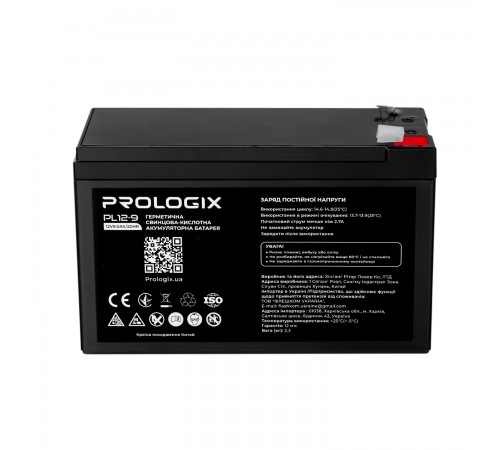 Акумуляторна батарея Prologix 12V 9AH (PL12-9) AGM Акумуляторна батарея Prologix 12V 9AH (PL12-9) AGM