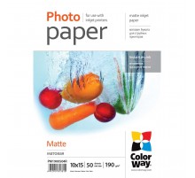 Фотопапір CW матовий 190г/м2 10x15см 50арк (PM1900504R)