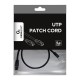 Патч-корд UTP Cablexpert (PP12-0.5M/BK) літий, 50u "штекер із засувкою, 0.5 м, чорний