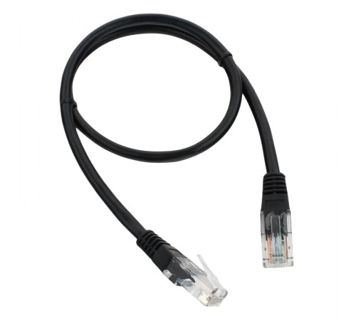 Патч-корд UTP Cablexpert (PP12-0.5M/BK) літий, 50u "штекер із засувкою, 0.5 м, чорний