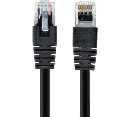 Патч-корд UTP Cablexpert (PP12-0.5M/BK) літий, 50u "штекер із засувкою, 0.5 м, чорний