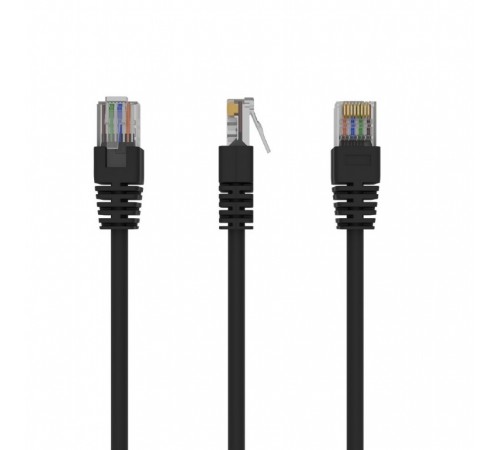 Патч-корд UTP Cablexpert (PP12-3M/BK) літий, 50u "штекер із засувкою, 3 м, чорний
