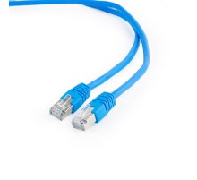 Патч-корд FTP Cablexpert (PP6-1M/B) cat.6, литий, 50u штекер із засувкою, 1м, синій