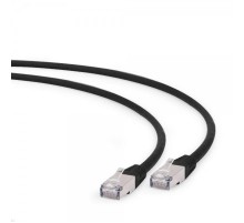 Патч-корд S/FTP Cablexpert (PP6A-LSZHCU-BK-1M) cat.6a, литий, 50u штекер із засувкою, 1м, чорний