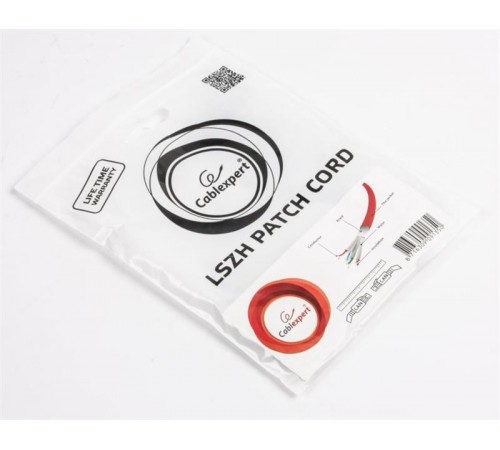 Патч-корд S/FTP Cablexpert (PP6A-LSZHCU-R-0.25M) cat.6a, литий, 50u штекер із засувкою, 0.25м, червоний