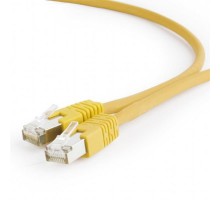 Патч-корд S/FTP Cablexpert (PP6A-LSZHCU-Y-5M) литий, 50u штекер із клямкою, 5м, жовтий