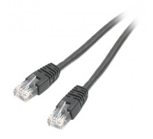 Патч-корд UTP Cablexpert (PP6U-0.25M/BK) cat.6, літий, 50u штекер із засувкою, 0.25 м, чорний