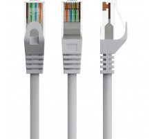 Патч-корд UTP Cablexpert (PP6U-CU-0.25M) Cat.6, литий, 50u" штекер із засувкою, 0.25 м, сірий
