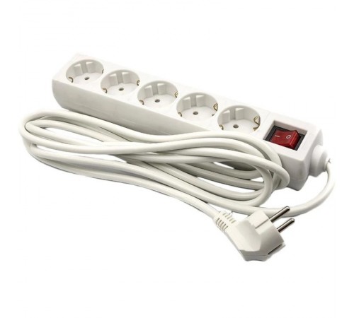 Фільтр живлення PowerPlant JY-1052/3 (PPSA08M30S5) 5 розеток, 3 м, білий, кульок Фільтр живлення PowerPlant JY-1052/3 (PPSA08M30S5) 5 розеток, 3 м, білий, кульок