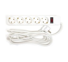Фільтр живлення PowerPlant JY-1056/3 (PPSA10M30S5B) 5 розеток, 3 м, білий, коробка
