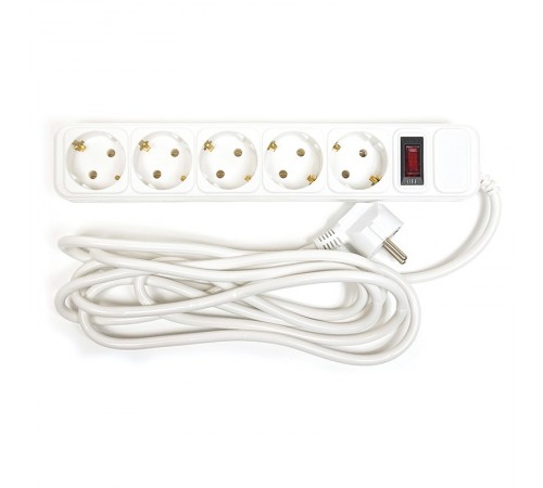 Фільтр живлення PowerPlant JY-1056/3 (PPSA10M30S5B) 5 розеток, 3 м, білий, коробка Фільтр живлення PowerPlant JY-1056/3 (PPSA10M30S5B) 5 розеток, 3 м, білий, коробка