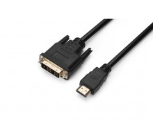 Кабель Prologix Premium HDMI - DVI V 1.3 (M/M), Single Link, 18+1, 0.5 м, Black (PR-HDMI-DVI-P-01-30-05m)