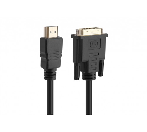 Кабель Prologix Premium HDMI - DVI V 1.3 (M/M), Single Link, 18+1, 0.5 м, Black (PR-HDMI-DVI-P-01-30-05m)