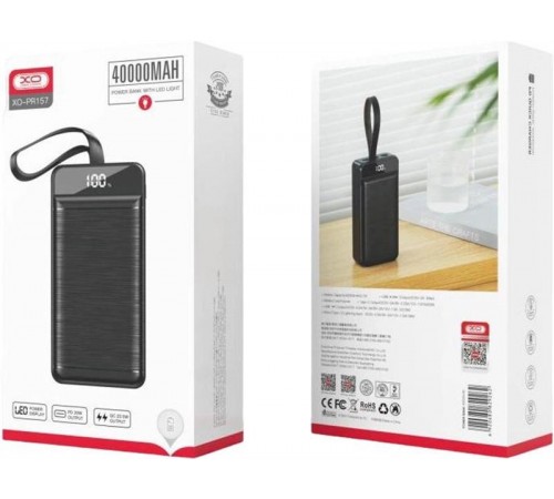 Універсальна мобільна батарея XO PR157 40000mAh Black (PR157.black)