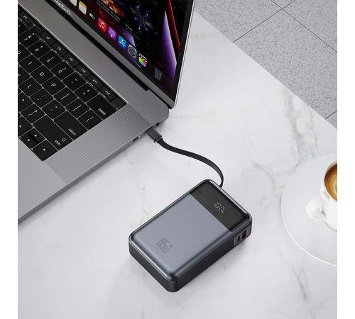 Універсальна мобільна батарея XO PR267 PD 65W 20000mAh Grey