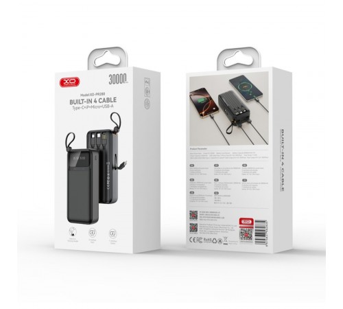 Універсальна мобільна батарея XO PR280 30000mAh 10W Black