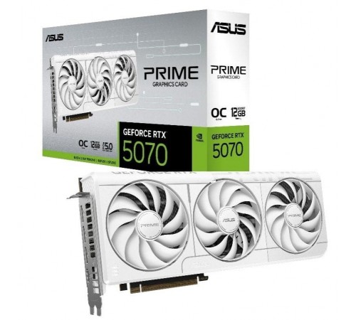 Відеокарта GF RTX 5070 12GB GDDR7 Prime OC White Asus (PRIME-RTX5070-O12G-WHITE) Відеокарта GF RTX 5070 12GB GDDR7 Prime OC White Asus (PRIME-RTX5070-O12G-WHITE)