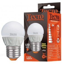Лампа світлодіодна Tecro 5W E27 3000K (PRO-G45-5W-3K-E27)