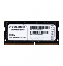 Модуль пам`ятi SO-DIMM 16GB/2666 DDR4 Prologix (PRO16GB2666D4SB)_Bulk