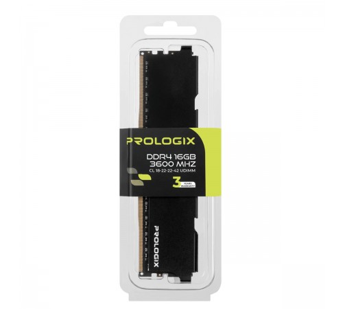 Модуль пам`ятi DDR4 16GB/3600 Prologix Black (PRO16GB3600B4)
