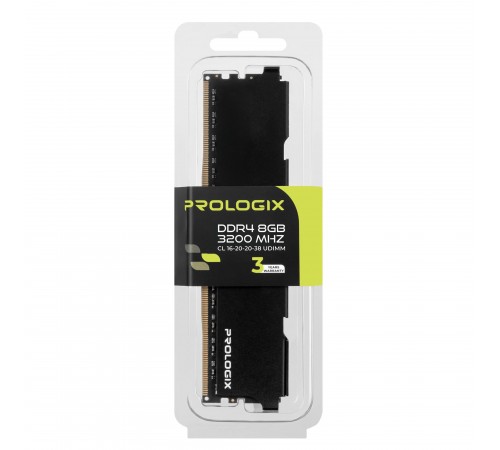 Модуль пам`ятi DDR4 8GB/3200 Prologix Black (PRO8GB3200B4)