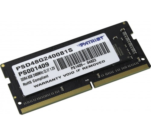 Модуль пам`яті SO-DIMM 8GB/2400 DDR4 Patriot Signature Line (PSD48G240081S) Модуль пам`яті SO-DIMM 8GB/2400 DDR4 Patriot Signature Line (PSD48G240081S)