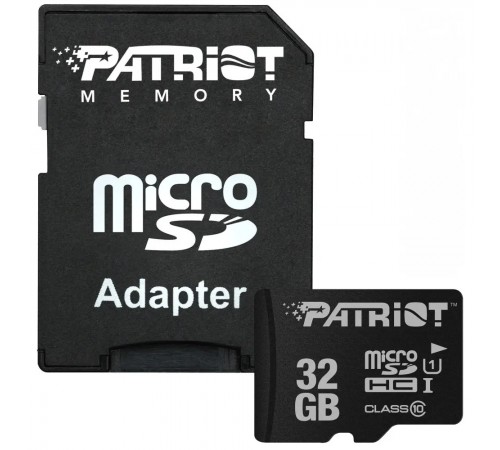 Карта пам`яті MicroSDHC 32GB UHS-I Class 10 Patriot LX + SD-adapter (PSF32GMCSDHC10)